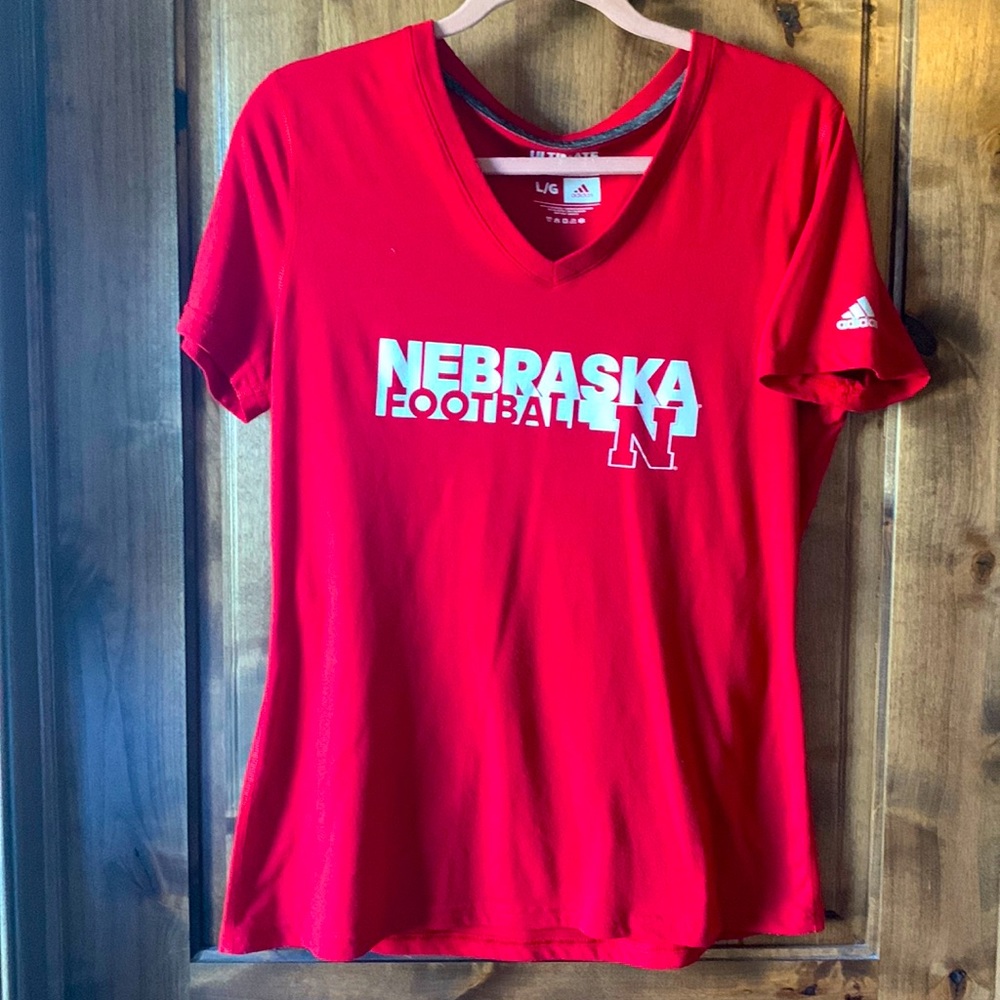Womens Nebraska Football Vneck